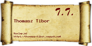 Thomasz Tibor névjegykártya